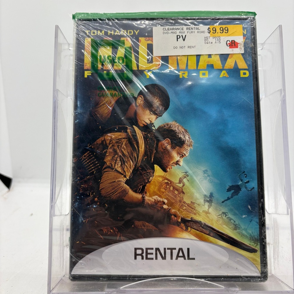 Mad Max Fury Road DVD Tom Hardy Charlize Theron Action Adventure Rental Edition